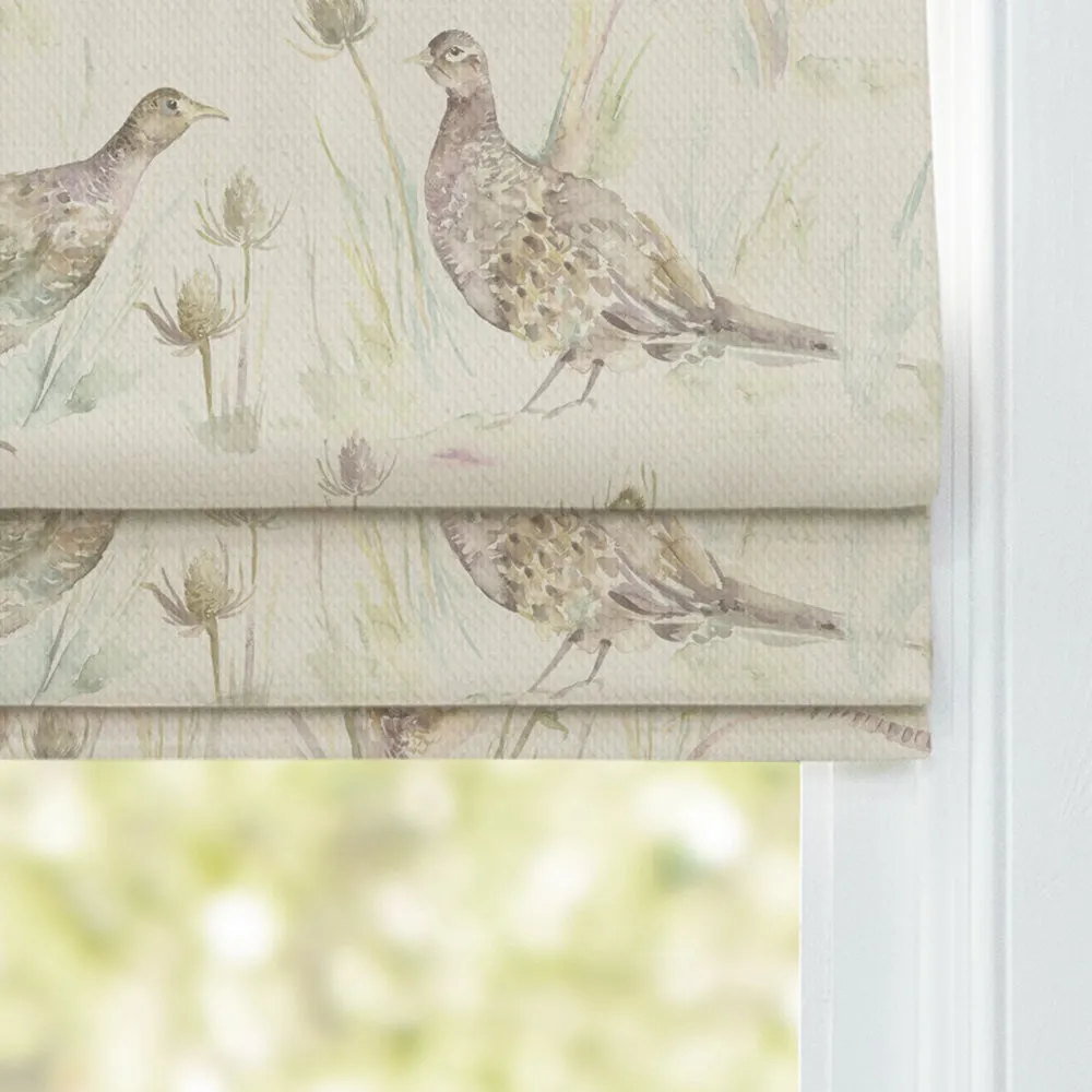 Bowmont Printed Linen Made to Measure Roman Blinds Pheasant