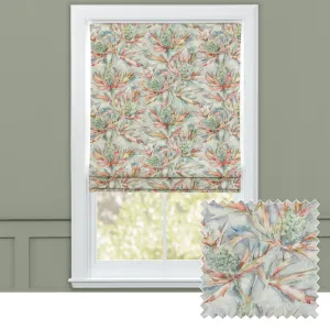 Braithwaite Printed Cotton Made to Measure Roman Blinds Russett chic floor carpet  