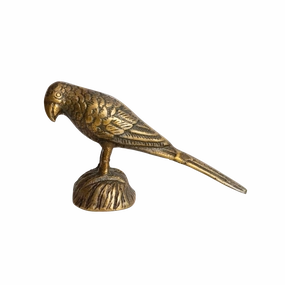 Brass Bird Figurine minimalist art object  