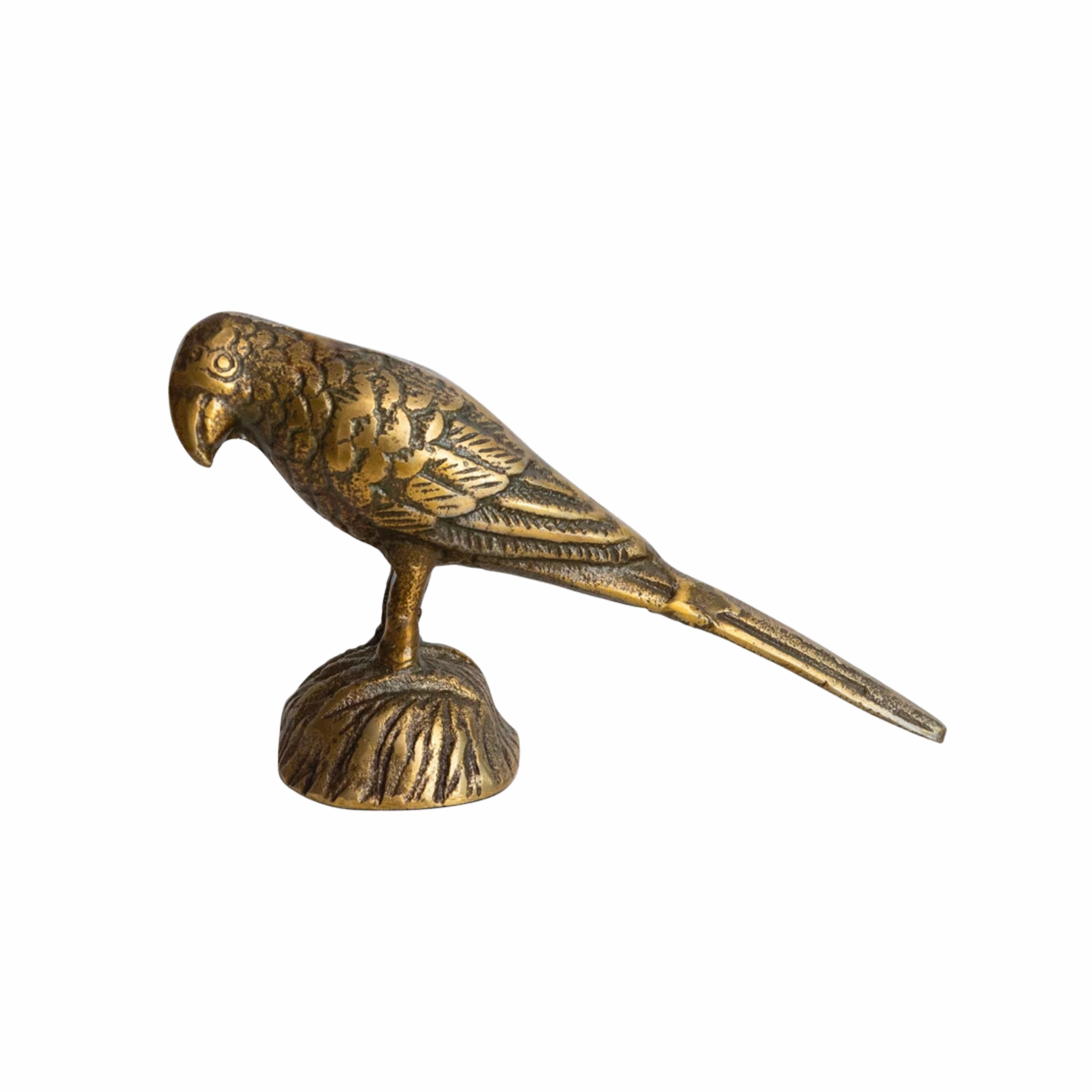 Brass Bird Figurine minimalist art object  