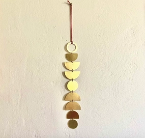 Brass Moon Wall Hanging minimalist art object  