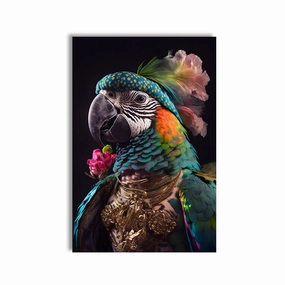 Brazilian Parrot by Juliano de Araujo framed mural artwork