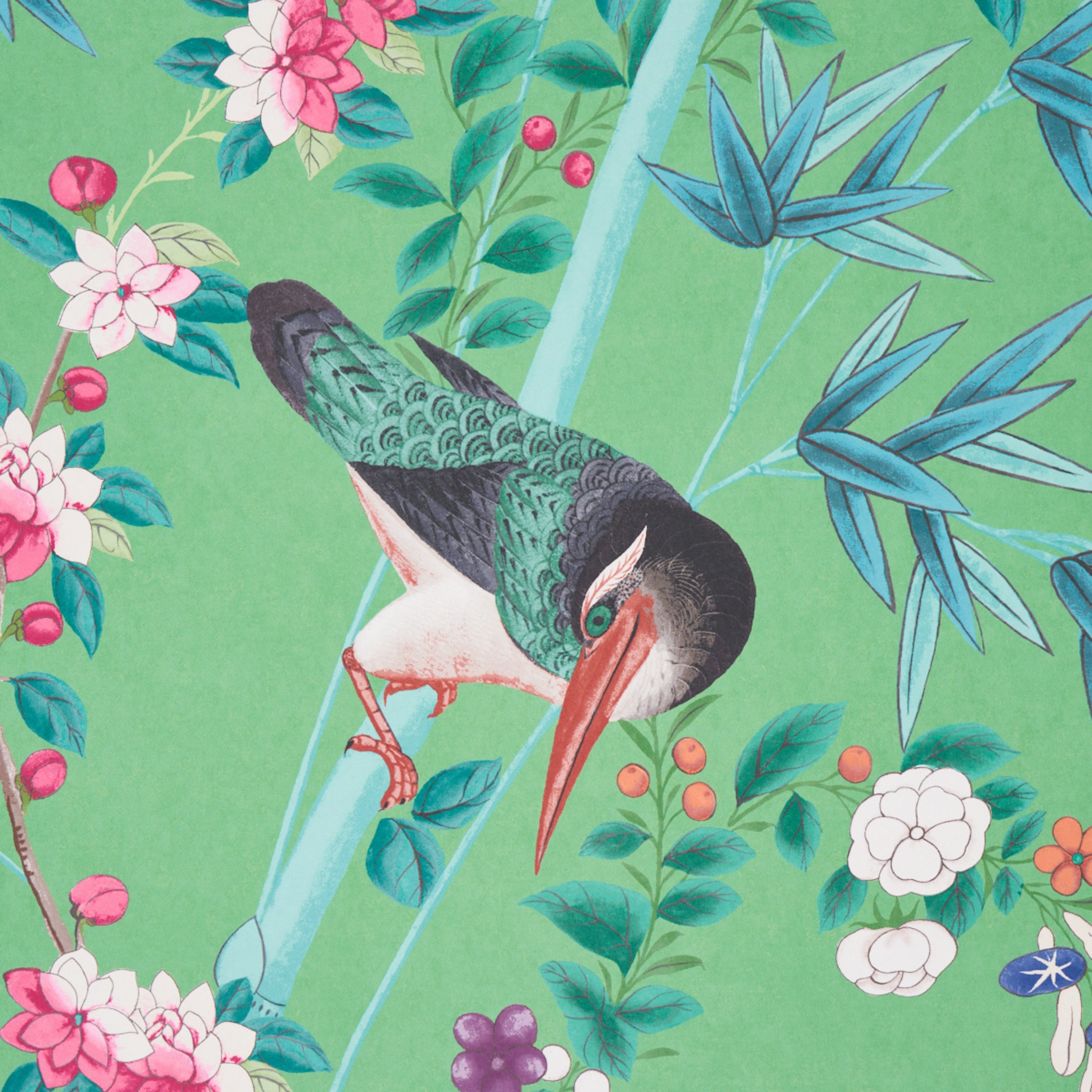 Brighton Pavilion Wallpaper in Emerald