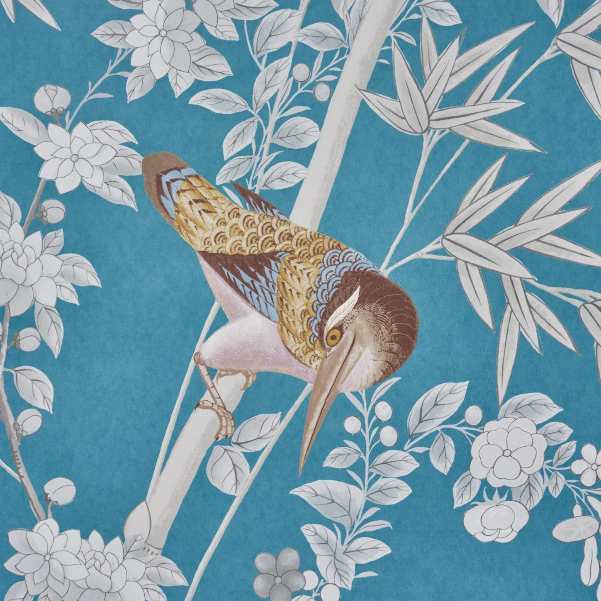 Brighton Pavilion Wallpaper in Peacock