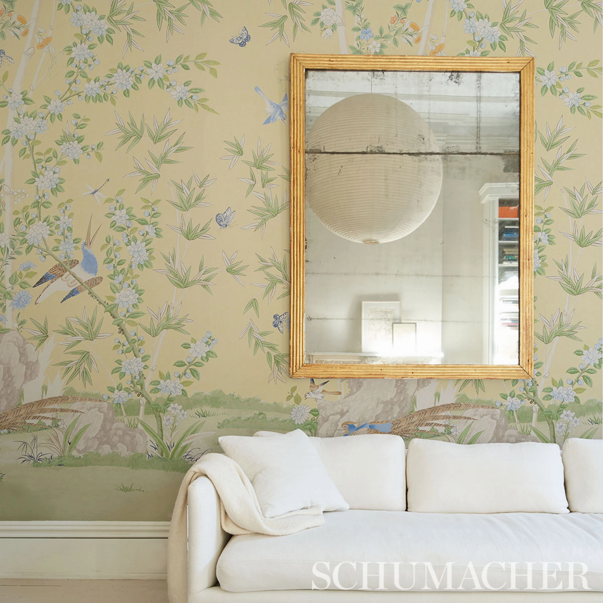 Brighton Pavilion Wallpaper in Yellow