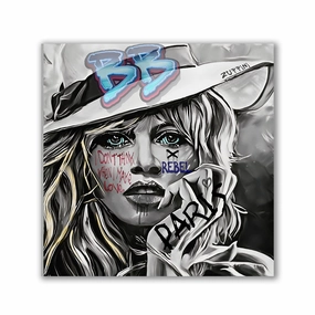 Brigit Rebel by Zuppini framed mural artwork