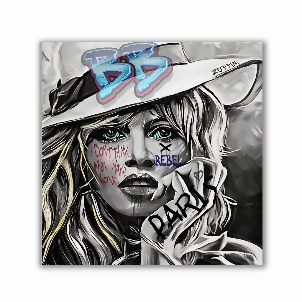Brigit Rebel by Zuppini framed mural artwork
