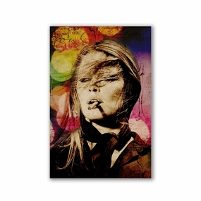 Brigitte Popart by Rosa Piazza framed mural artwork