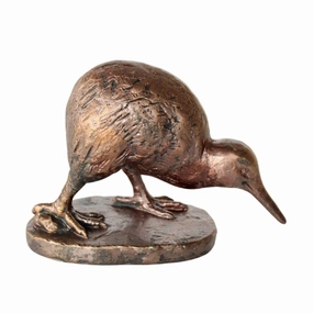 Bronze kiwi on stand decorative home ornament