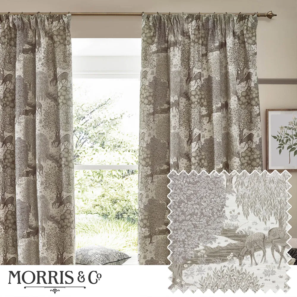 Brook Woodland Jacquard Pencil Pleat Curtains Linen modern fashion rug  