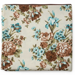 Brown And Turquoise Floral Design Tablecloth cute desktop display