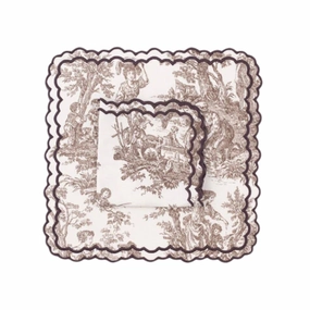 Brown Elise Placemat & Napkin Set cute desktop display