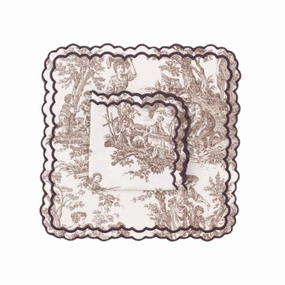 Brown Elise Placemat & Napkin Set mini desktop sculpture
