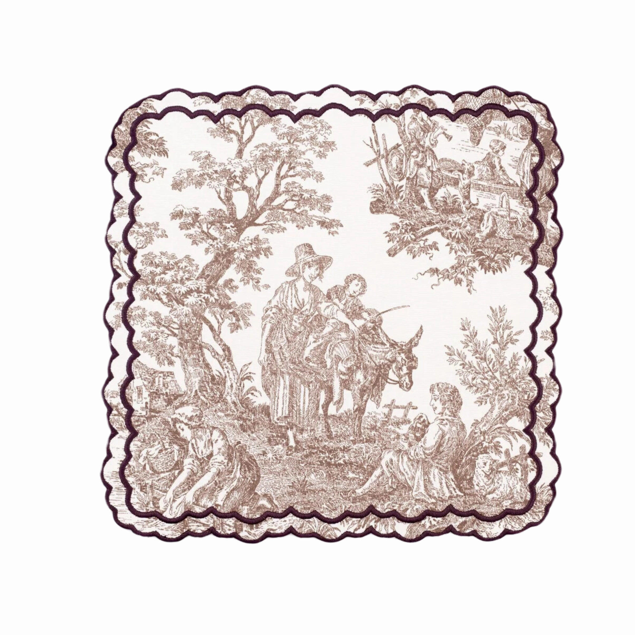 Brown Elise Placemat & Napkin Set