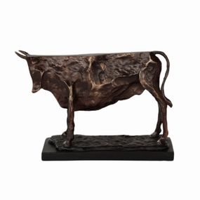 BROWN OX 26X37X11CM decorative home ornament