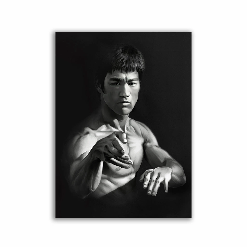 Bruce Lee by David Drake framed mural artwork