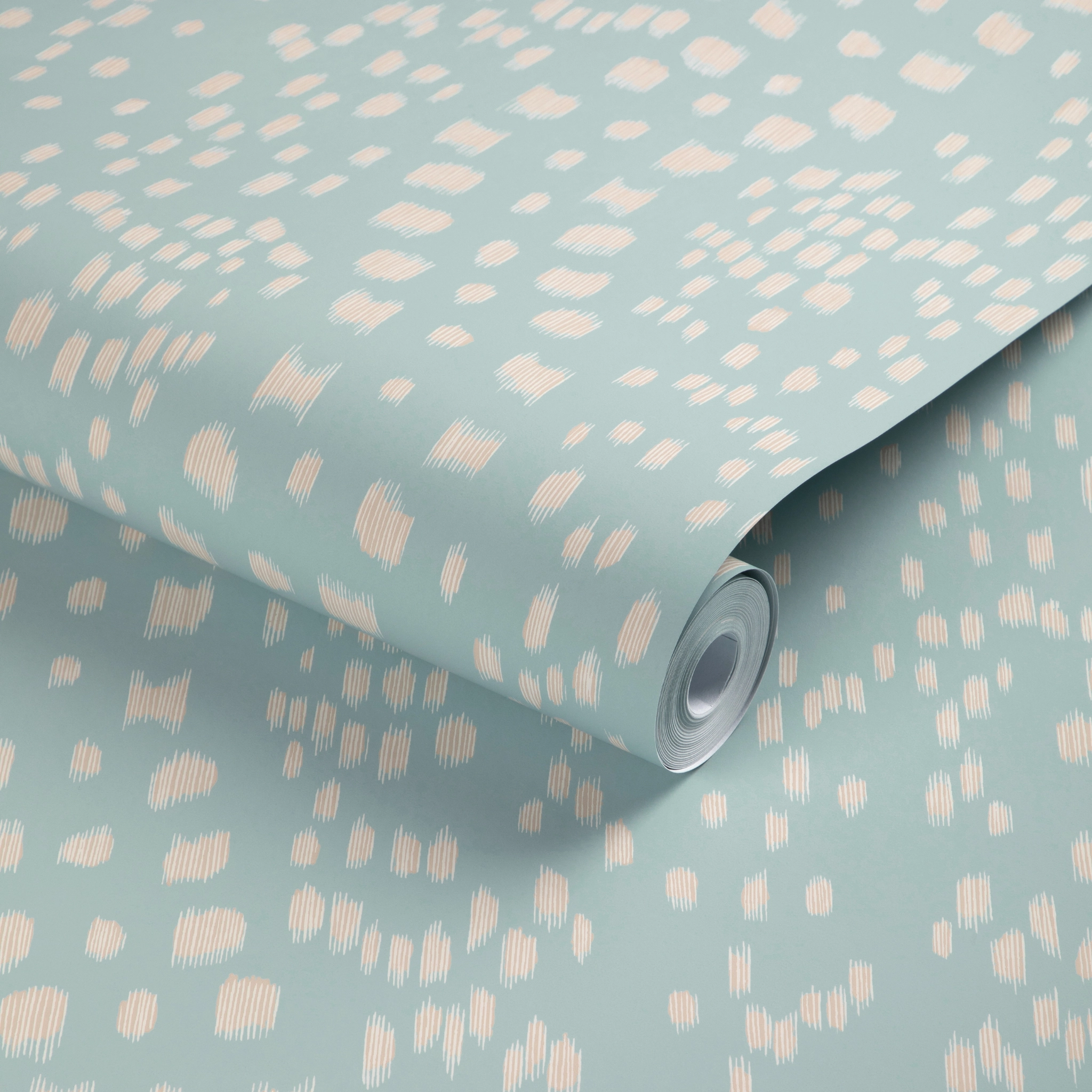 Brunschwig & Fils Les Touches Reverse Mist Print Wallpaper