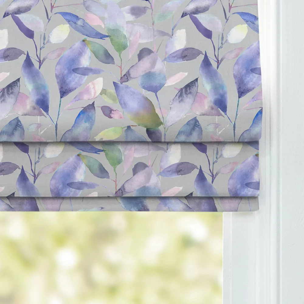 Brympton Printed Cotton Made to Measure Roman Blinds Heather Stone