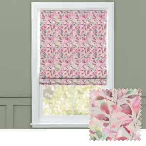 Brympton Printed Cotton Made to Measure Roman Blinds Raspberry chic floor carpet  