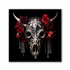 Bull Skull No1 by Rosa Piazza framed mural artwork