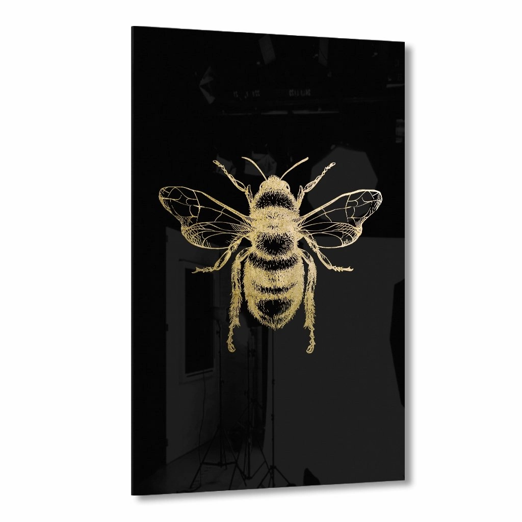 Bumblebee Gold on Acrylic framed mural artwork