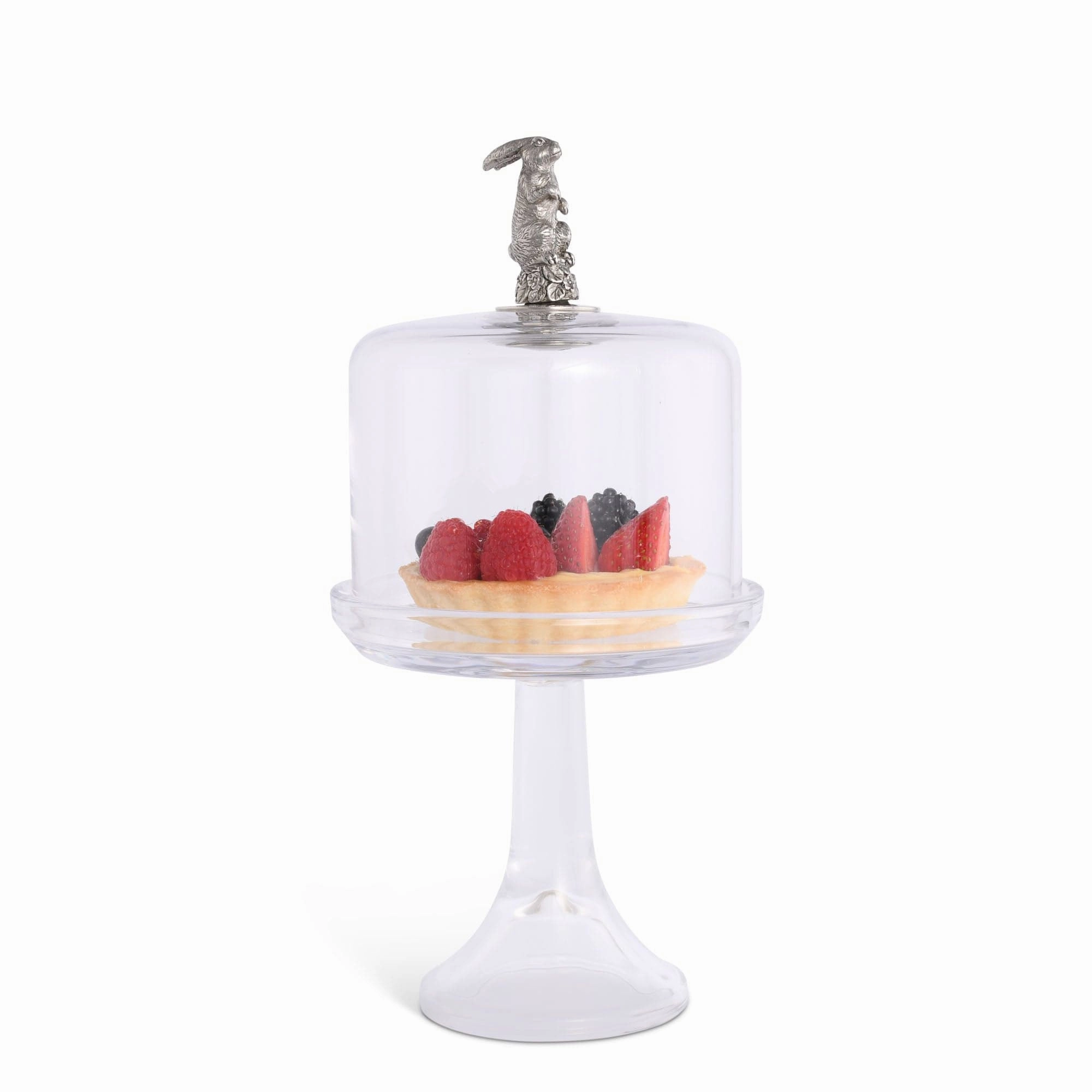Bunny Glass Covered Cake / Dessert Stand