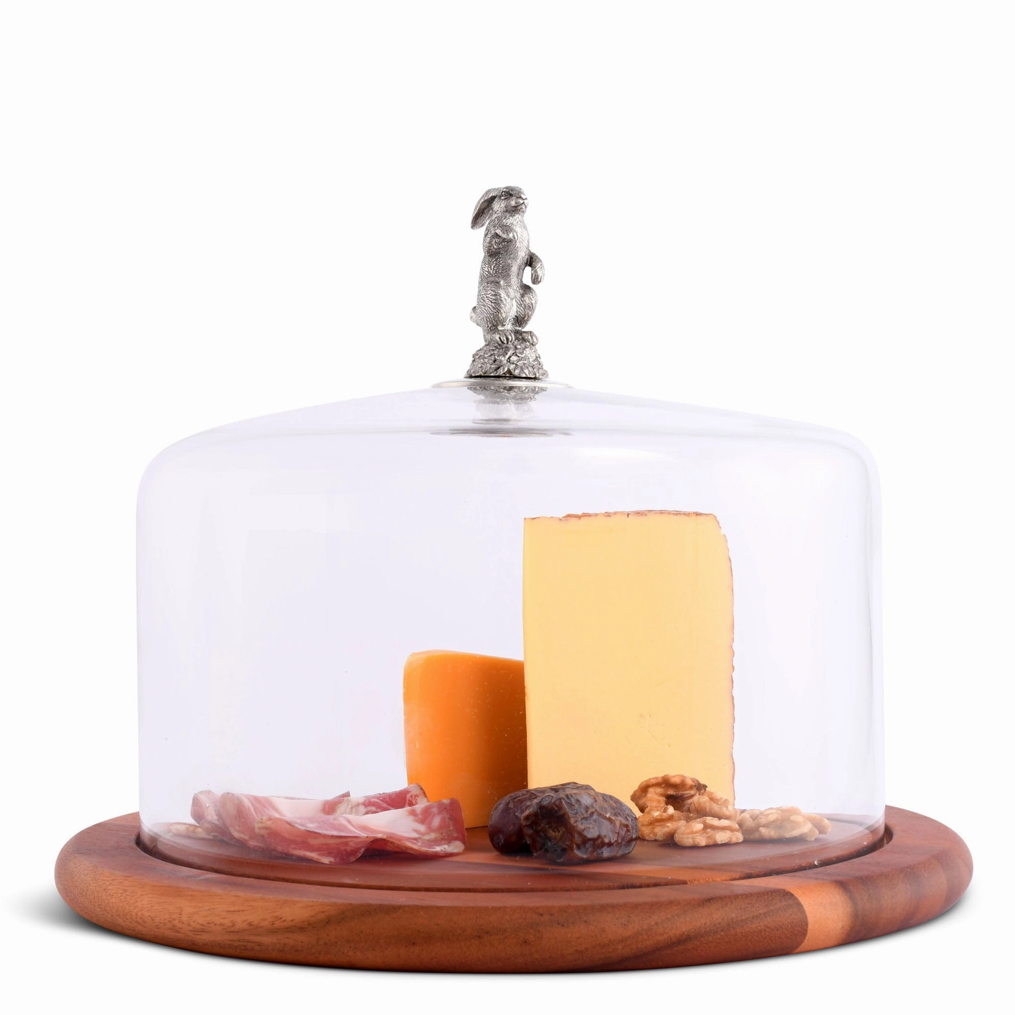 Bunny Glass Covered Cheese Wood Board