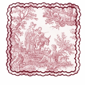 Burgundy Elise Placemat & Napkin Set mini desktop sculpture