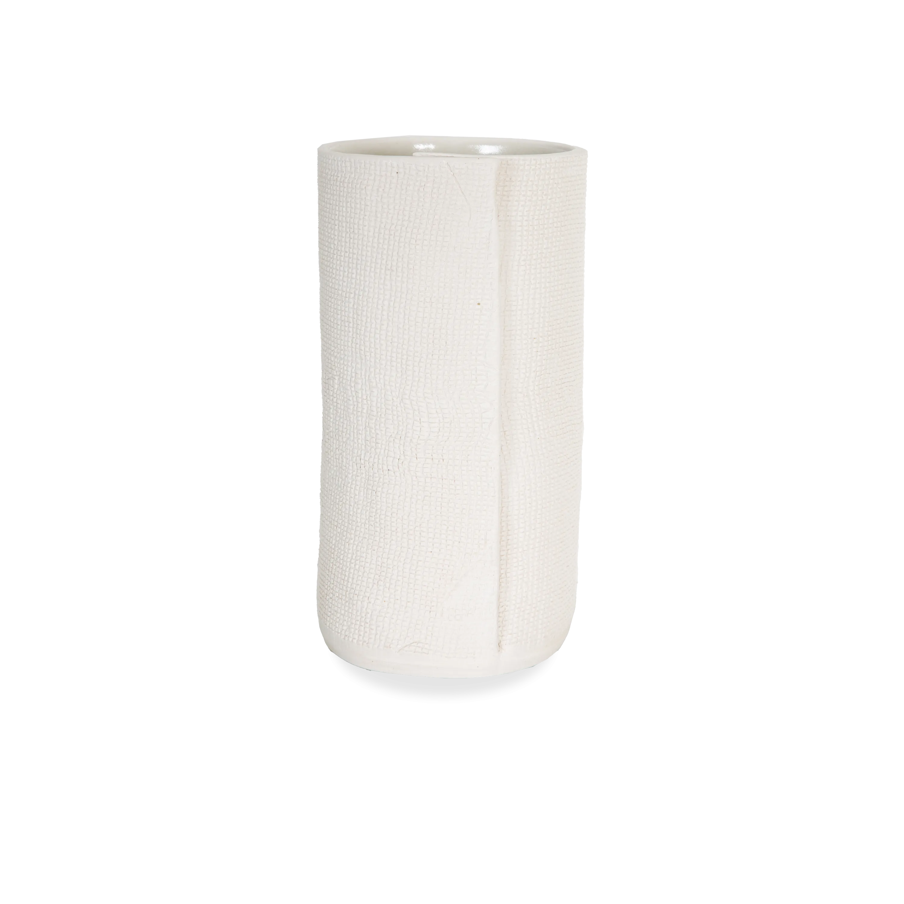 Burlap Cylinder Vase