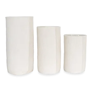 Burlap Cylinder Vase creative interior decor