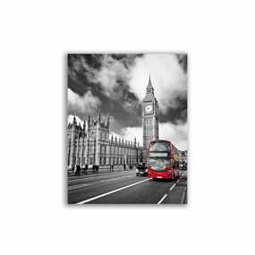 Bus - London Sightseeing framed mural artwork