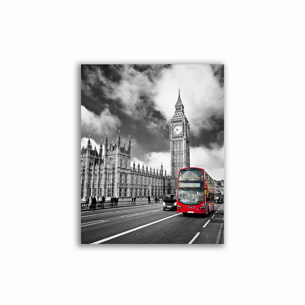 Bus - London Sightseeing framed mural artwork