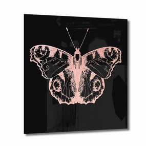 Butterfly Ros on Acrylic framed mural artwork