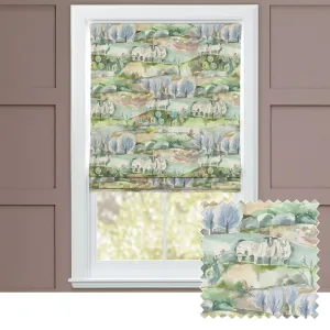Buttermere Printed Cotton Made to Measure Roman Blinds Sage modern fashion rug  