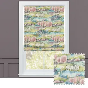 Buttermere Printed Cotton Made to Measure Roman Blinds Sweetpea chic floor carpet  
