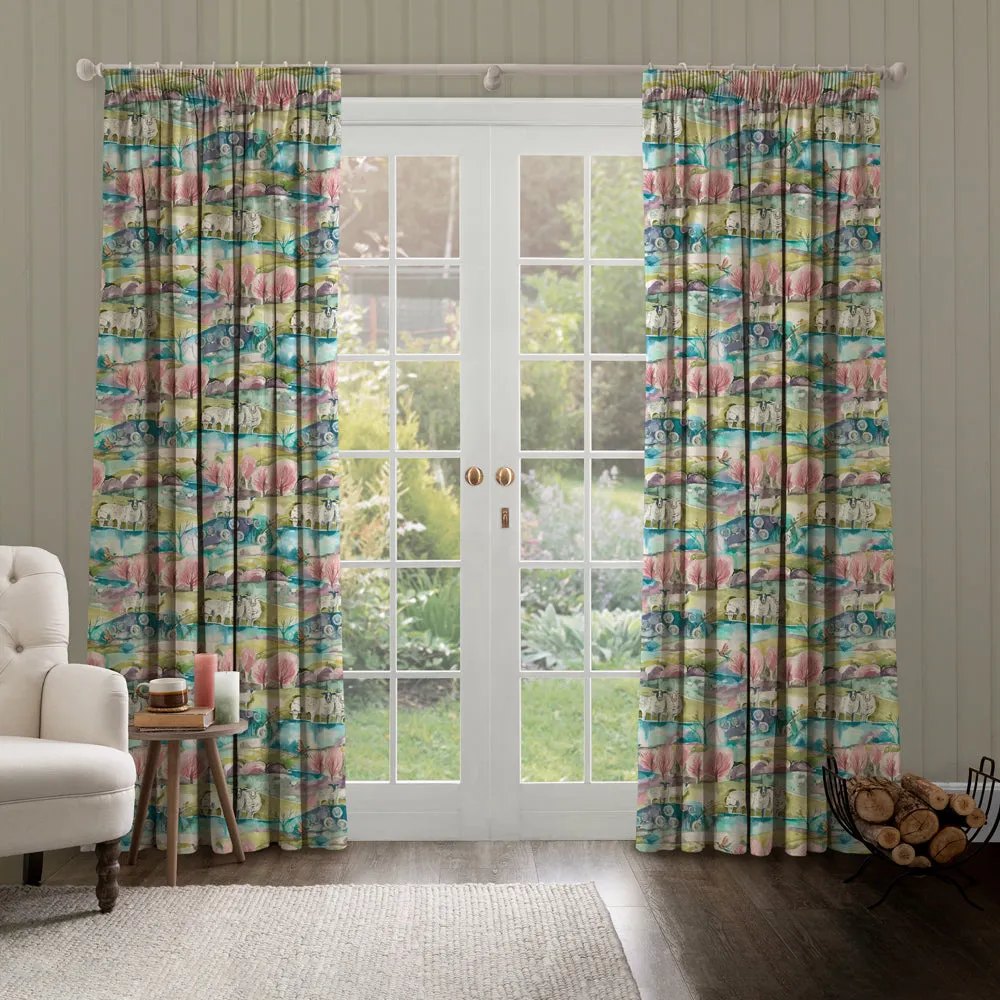 Buttermere Printed Made to Measure Curtains Sweetpea
