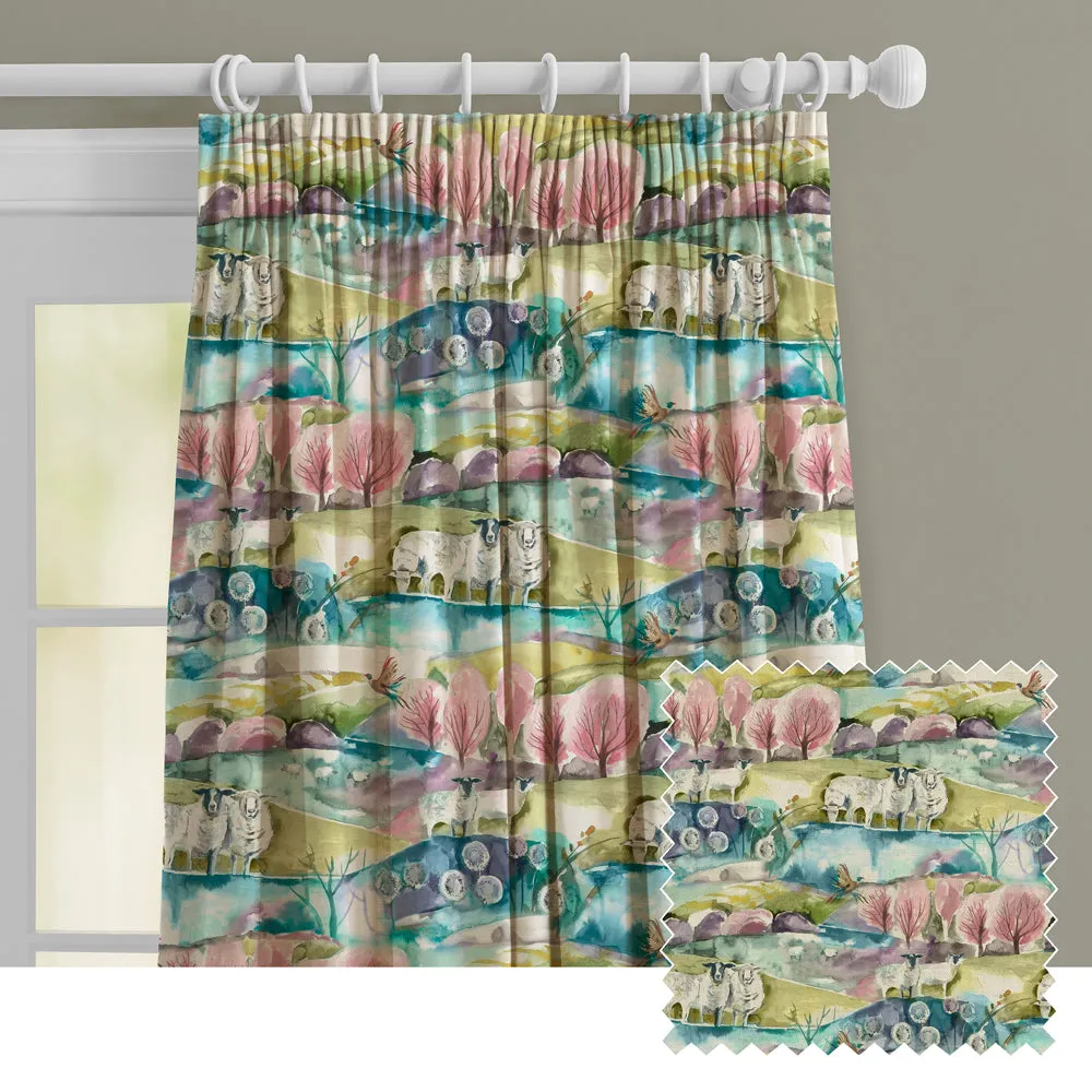 Buttermere Printed Made to Measure Curtains Sweetpea modern fashion rug  