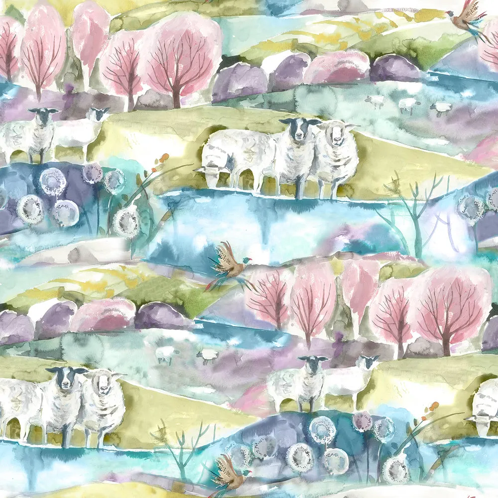 Buttermere Printed Made to Measure Curtains Sweetpea