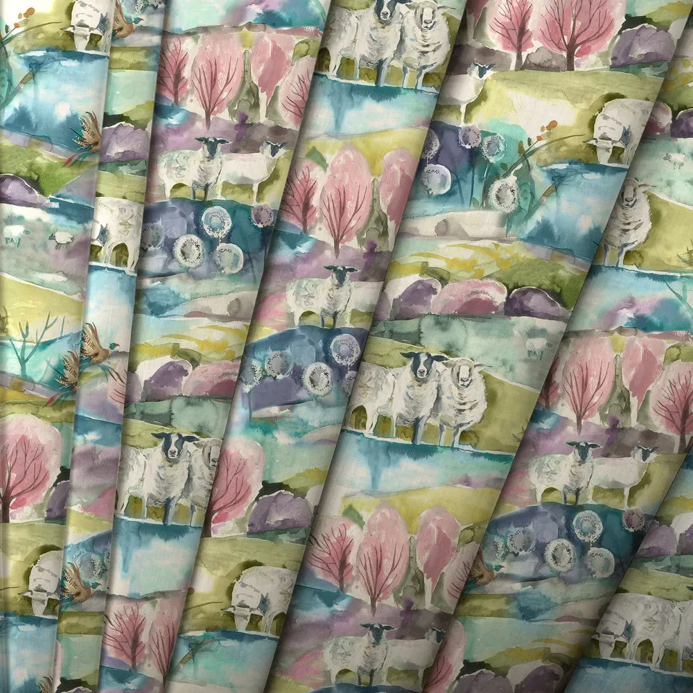Buttermere Printed Made to Measure Curtains Sweetpea