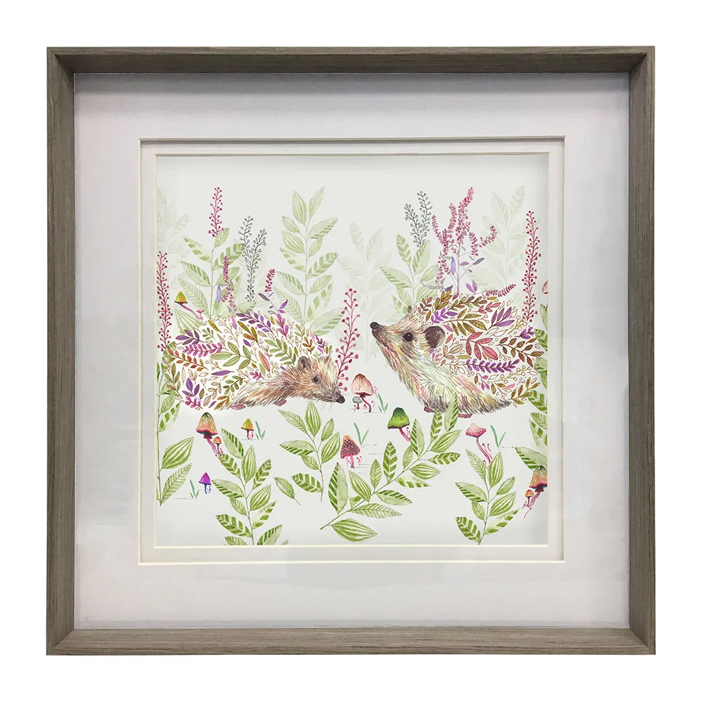Buttons & Ginger Framed Print Nut/Ginger Linen