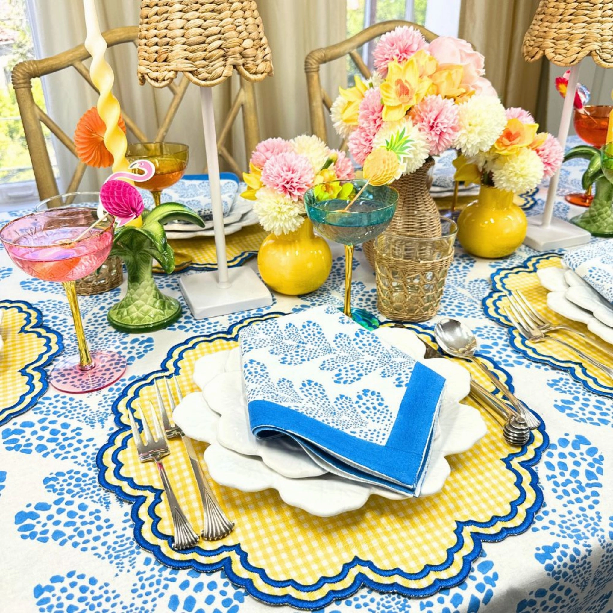 Cabana Blue Kelli Tablecloth
