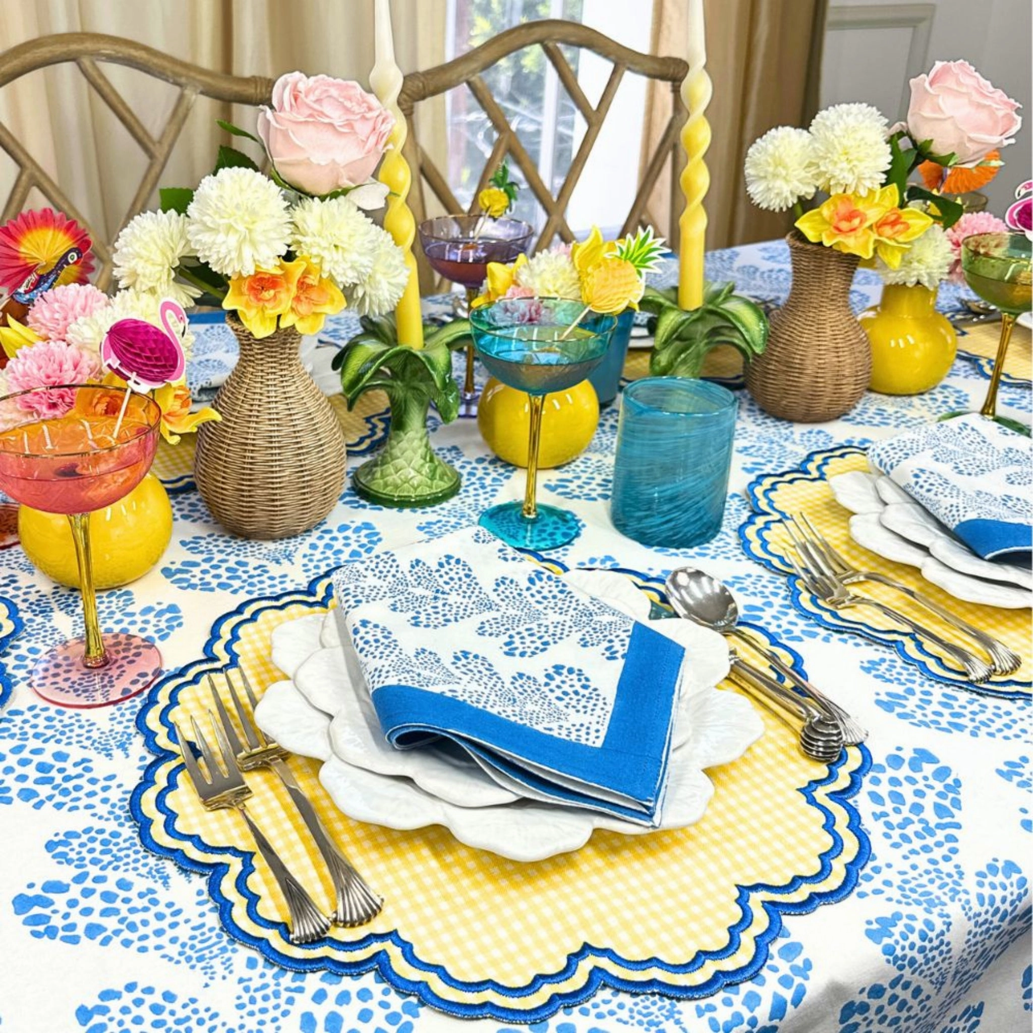 Cabana Blue Kelli Tablecloth