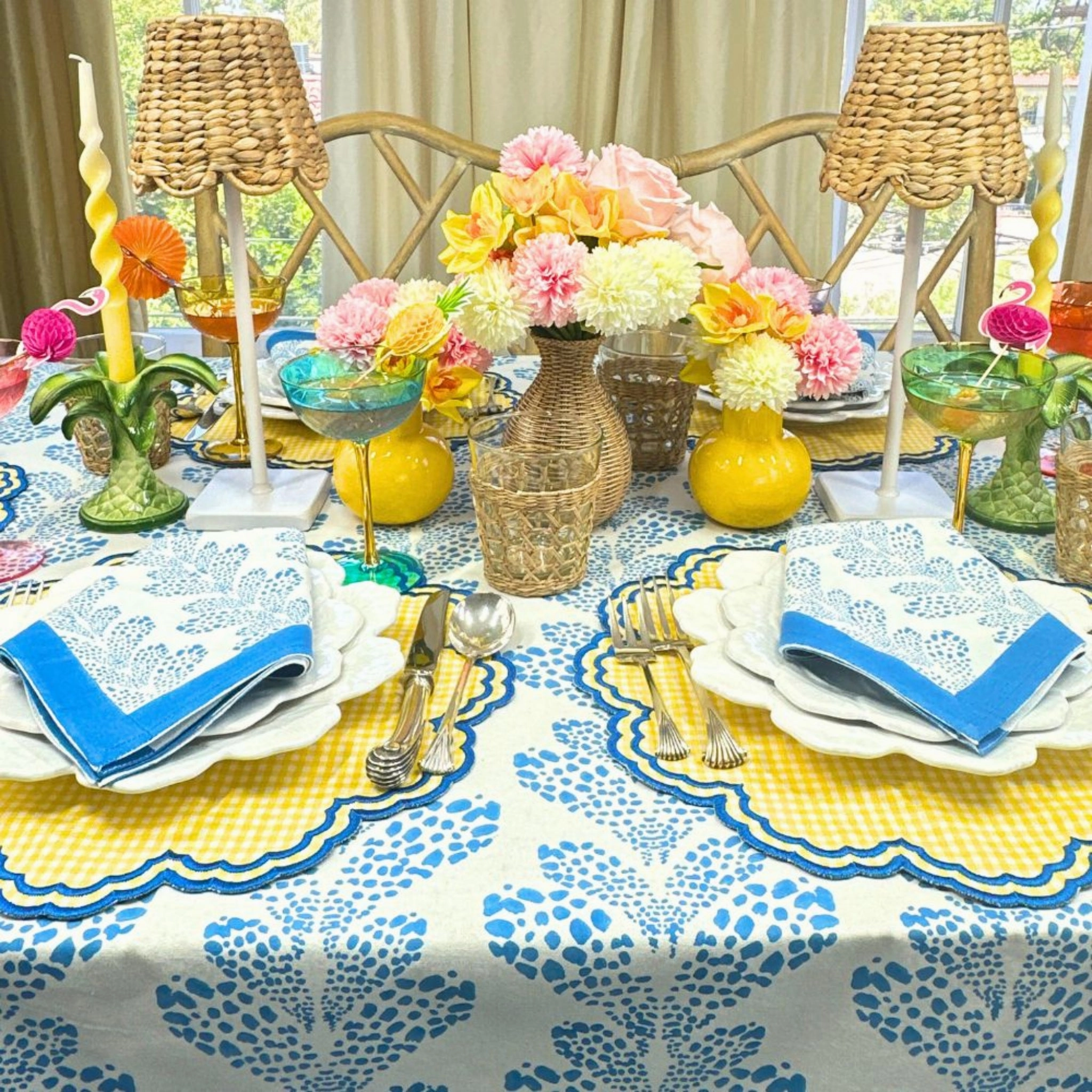 Cabana Blue Kelli Tablecloth