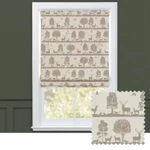 Cairngorms Printed Cotton Made to Measure Roman Blinds Birch chic floor carpet  