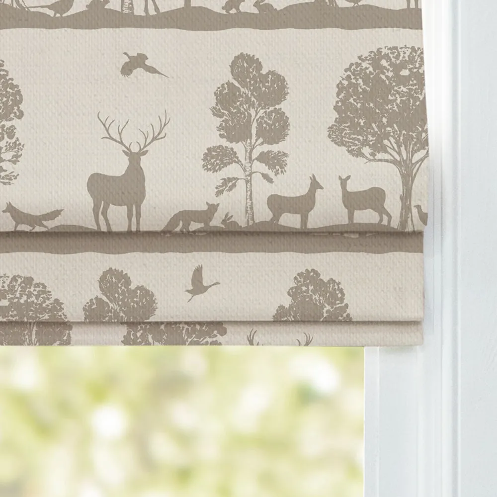 Cairngorms Printed Cotton Made to Measure Roman Blinds Birch