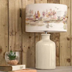 Caledonian Forest Eva & Elspeth Complete Table Lamp Cream/Linen modern fashion rug  