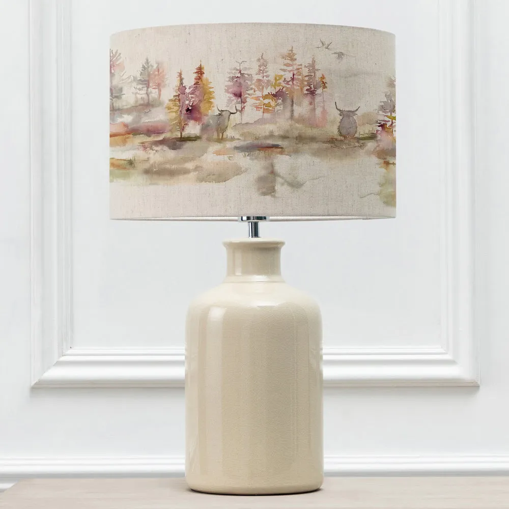 Caledonian Forest Eva & Elspeth Complete Table Lamp Cream/Linen