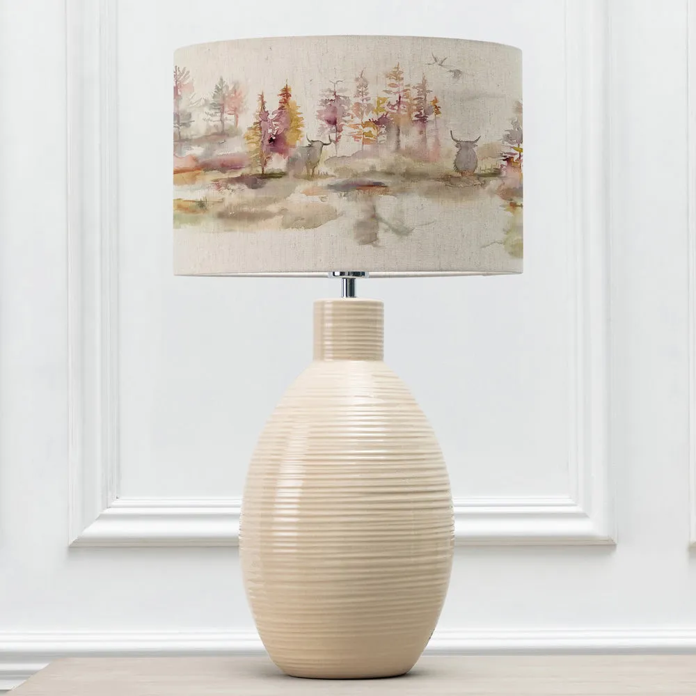 Caledonian Forest Eva & Epona Complete Table Lamp Cream/Linen