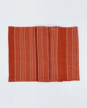 Calypso Extra Weft Cotton Linen Table Runner ceramic table ornament