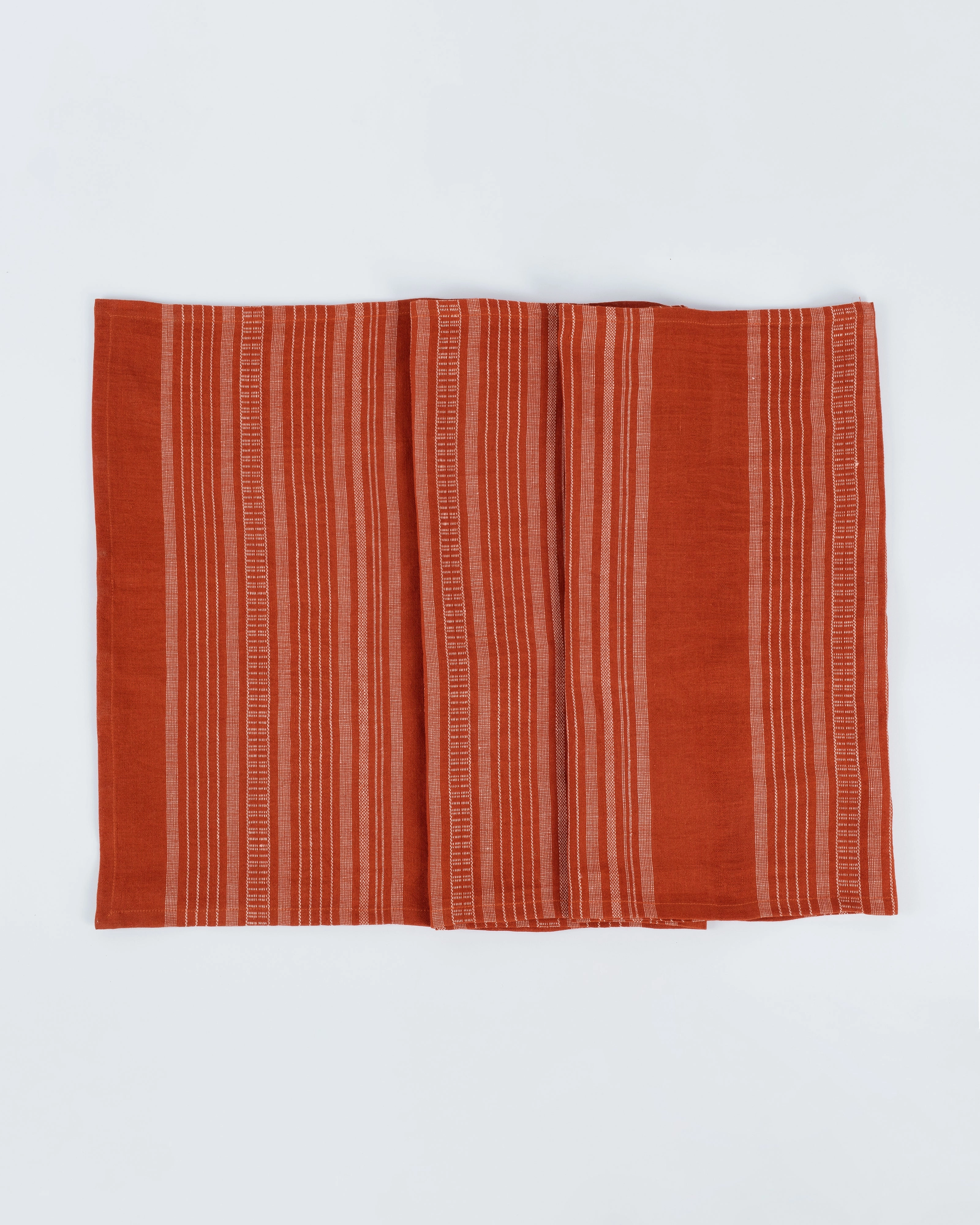 Calypso Extra Weft Cotton Linen Table Runner ceramic table ornament